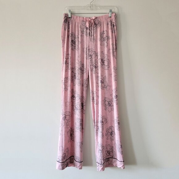 Victoria's Secret Modal Pajama Set Pink Floral Button Long Sleeve 2 piece S Tall - Picture 12 of 16